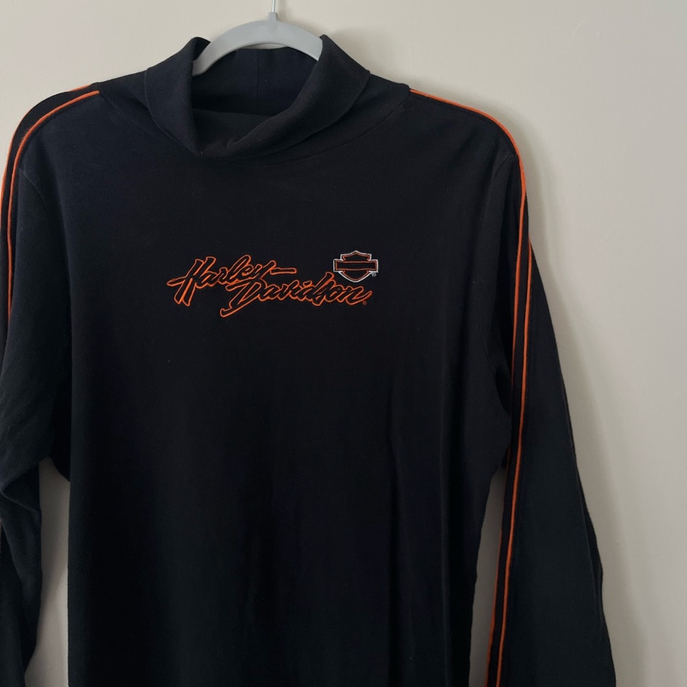 Embroidered Harley Davidson Turtleneck